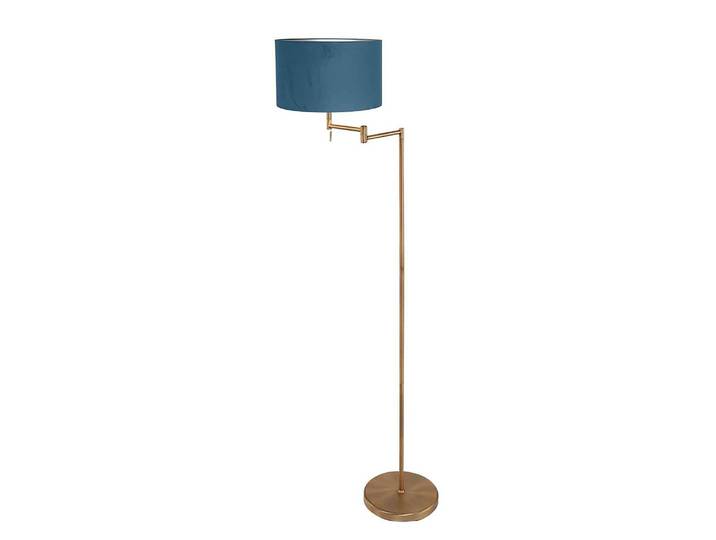 Lampadaire Bella herbe végétale 152cm Bleu/Cuivre/Cuivre/Bleu Velours E27