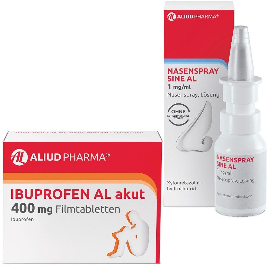 Ibuprofen Al Akut 400 Mg Tabletten & Sine Al 1 Mg/ml Nasenspray 1Pck