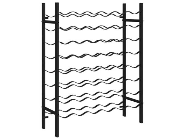 KDVXBCQJH Weinregal für 48 Flaschen, Standregal Metall, 64x22x80 cm Freistehende Flaschenablage für Weinflaschen im Wohnzimmer oder Vorratskeller, pulverbeschichtet und pflegeleicht.