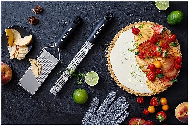 MICROPLANE Reibenset Gourmet mit Schutzhandschuh 3-tlg. Schwarz schwarz B