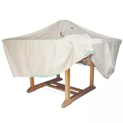 Oviala Business Gartentischhusse 170 x 110 cm Taupe