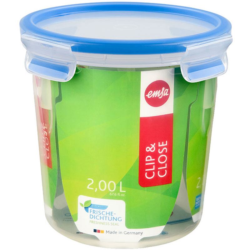 emsa Frischhaltedose CLIP & CLOSE, 2,00 Liter, transparent