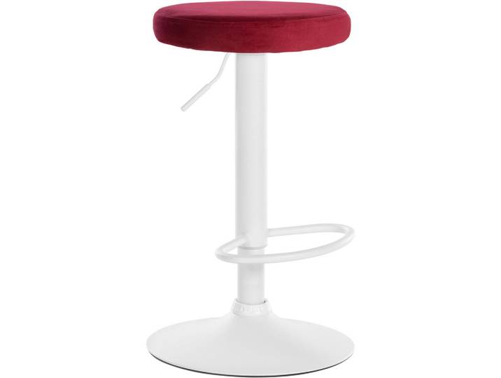 CLP Barhocker Samt rot, Rot, Metall, 38.5x60x38.5 cm, Esszimmer, Barmöbel, Barhocker