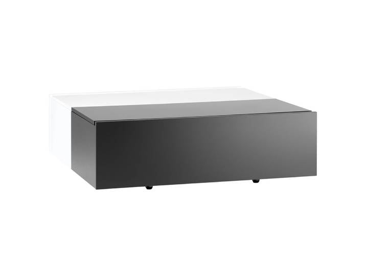 Couchtisch, Weiß & Schwarz, 97x93x31 cm, Holzwerkstoff, Aufklappbar & Stauraum, Modern