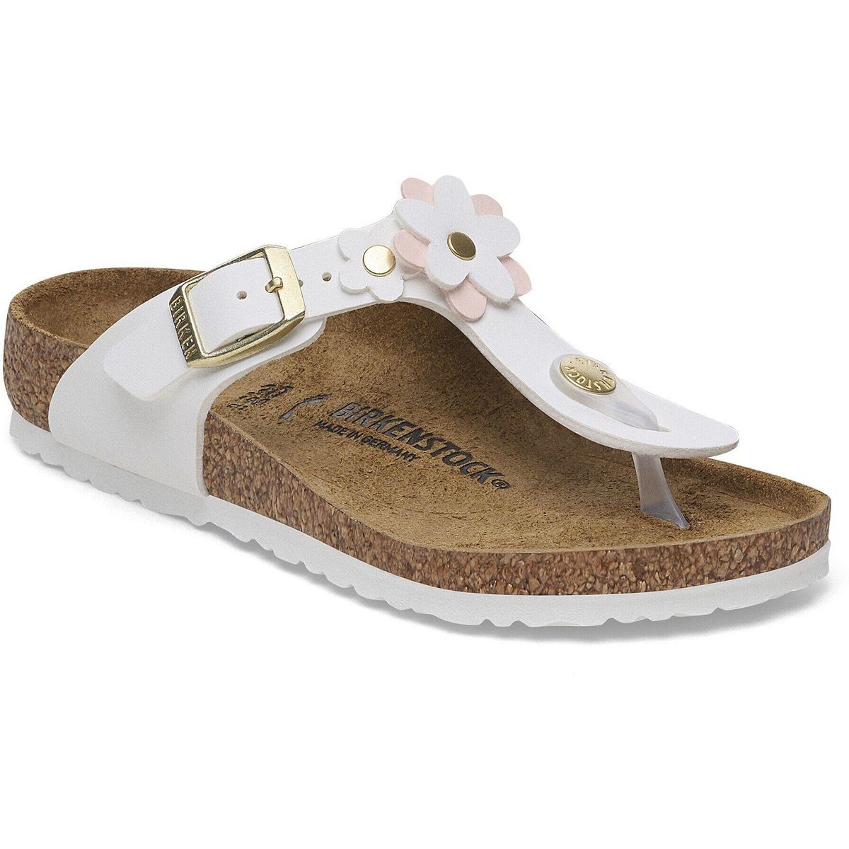 Birkenstock Gizeh Flowers Kids Birko-flor Girls white (100) Normal 31 1029515-100-31