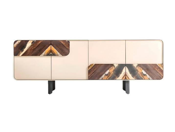 Xlmoebel Kommode Beige Anrichte aus Holz mit modernem Design und Stauraum (Anrichte, Anrichte), Hergestellt in Europa