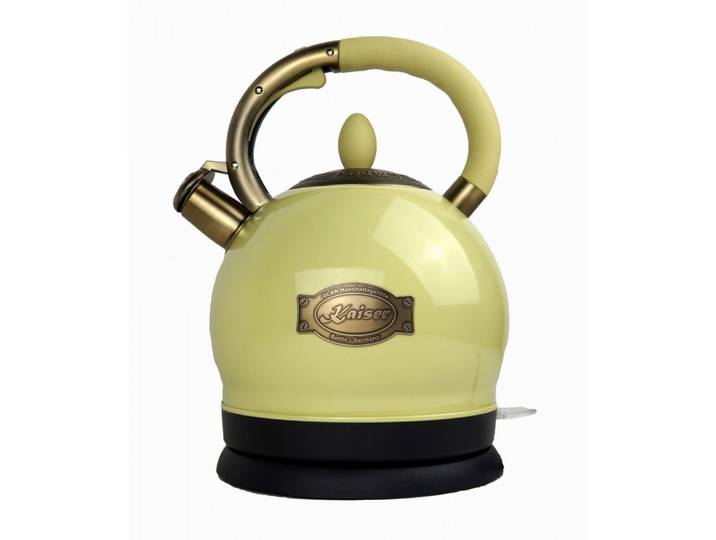 Kaiser Küchengeräte Wasserkocher WK 2000 ElfEm Exklusiver Retro Wasserkocher Kontroll LED 2L 1800 W, Exklusiver Retro Wasserkocher Kontroll LED 2L 1800 W