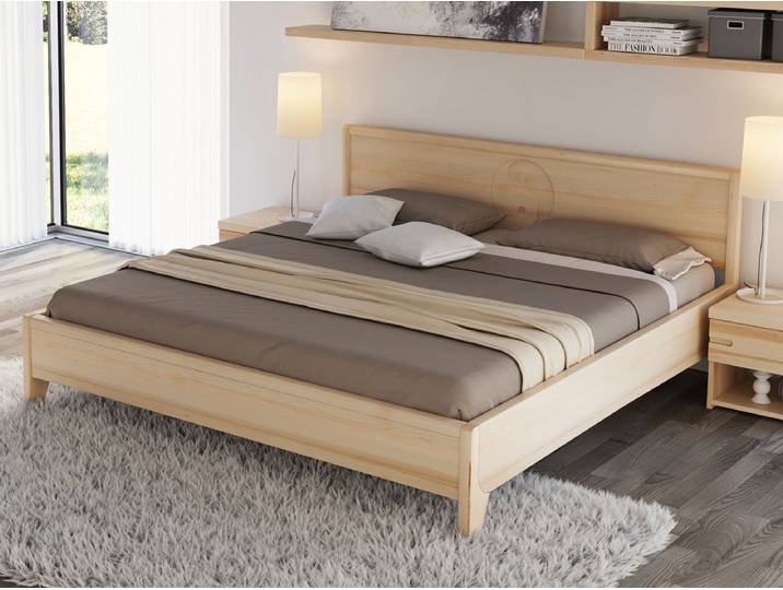Eschenbett „Katja“ 180 x 190 cm Massivholz Esche