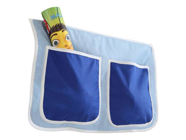 Betttasche Stofftasche , hellblau/dunkelblau