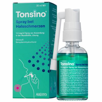 Aristo Pharma GmbH TONSINO Spray b.Hals.1,5mg/ml Spr.z.Anw.i.d.Mundhö 30 ml 19130001