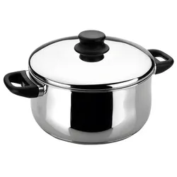 LACOR Kochtopf mit Deckel GARINOX-Stahl 18/10 22x13 5 L geeignet für Induktion 14422