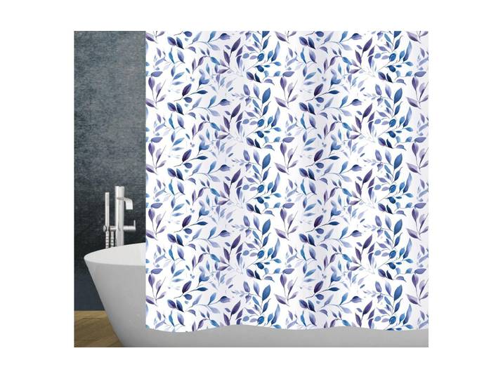 Duschvorhang DIAQUA Lea , bunt (blau, weiß), B:240cm H:180cm, Kunststoff, Polyester, Duschvorhänge, Duschvorhang