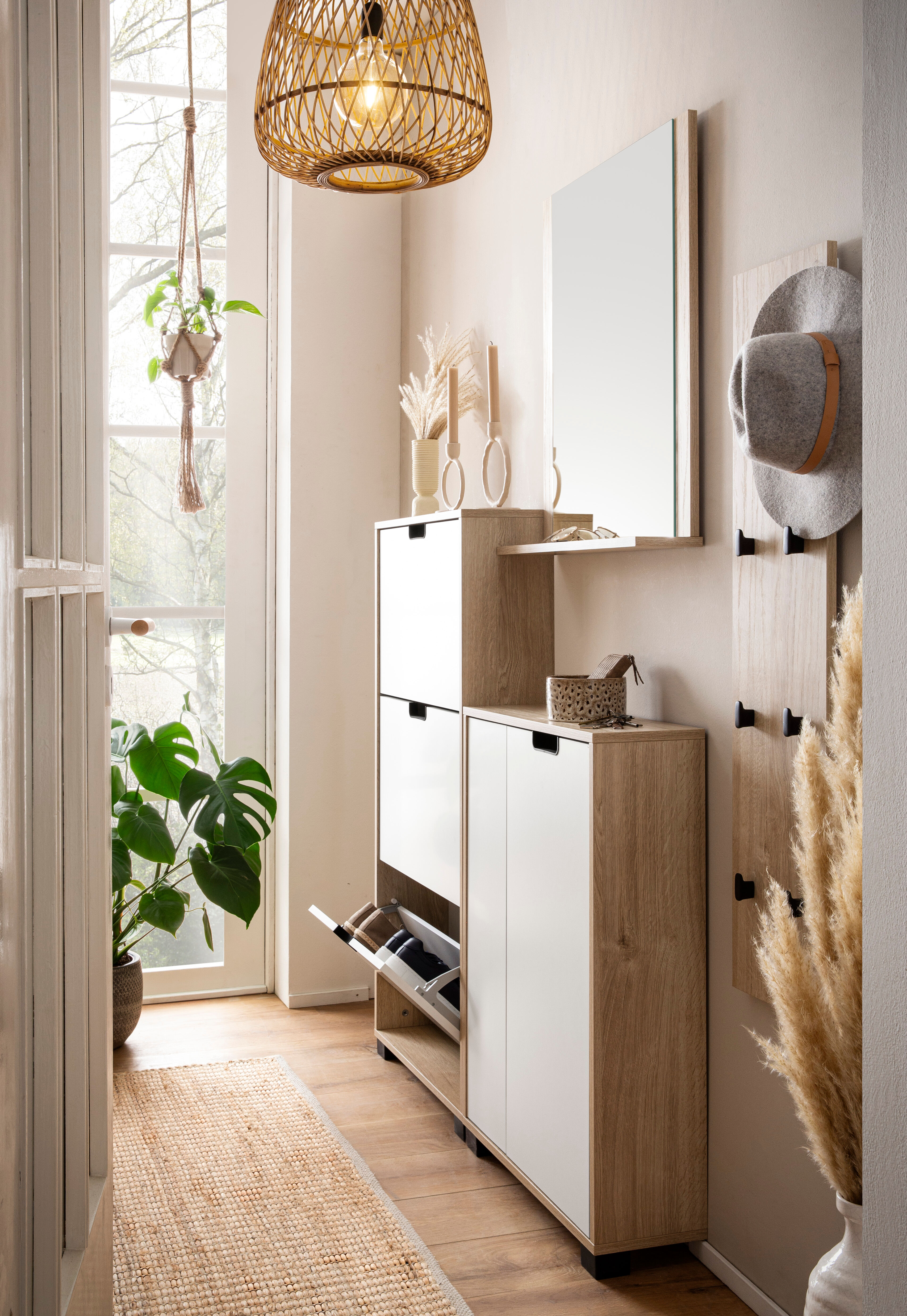Spiegel SCHILDMEYER "Emmik, Spiegelelement, Made in Germany, B: 60 cm", weiss (natur), T:12,3cm, Holzwerkstoff, Spiegel, Spiegel, Solide Verarbeitung - Dieses Produkt ist in Deutschland gefertigt natur B/H/T: 12,3cm