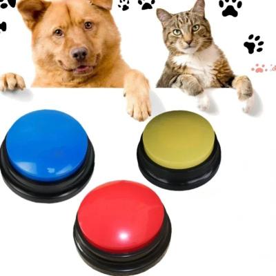 Inspire Curations Recordable Dog Training Button Personalized Talking Buzzer For Pet Communication recording light Blue