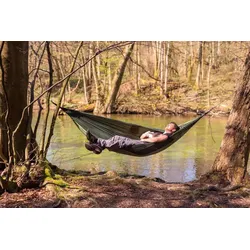 Amazonas Hängematte Silk Traveller Thermo grün