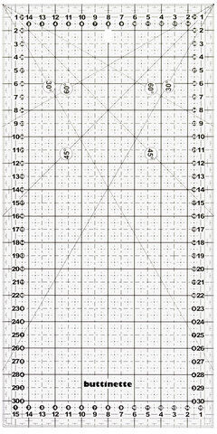buttinette Rollschneider-Lineal, in cm-Einheit, Größe: 16 x 32 cm