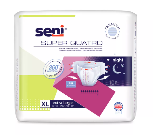 Seni Super Quatro XL - 1 paquet de 10 protections
