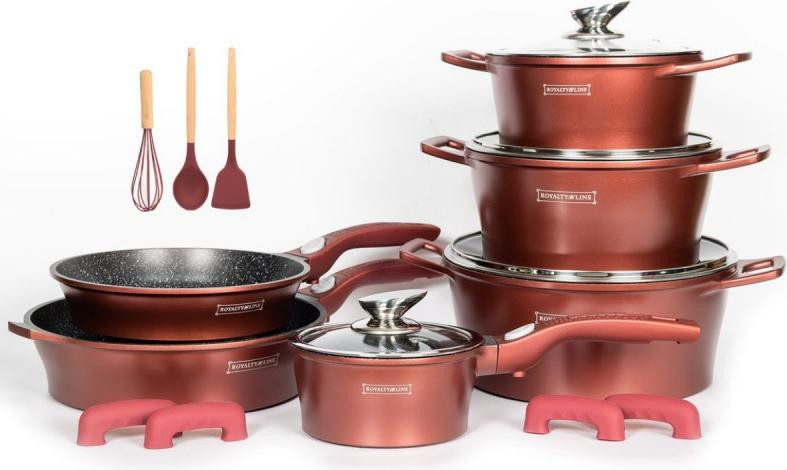 GiftyCity Sada serviesgoed Royalty Line, 14-delig, bordeauxrood