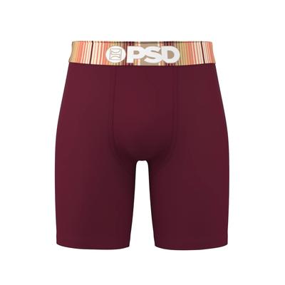 Boxershorts PSD "PSD SERAPE RED CTN SLD", Herren, Gr. L, 1 Stk., rot (weinrot), 95% Baumwolle, 5% Elasthan, Unterhosen