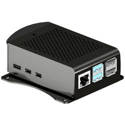 Joy-it RB-AlucaseP5-06B SBC-Gehäuse Passend für (Entwicklungskits): Raspberry Pi® mit Befestigungslaschen Schwarz