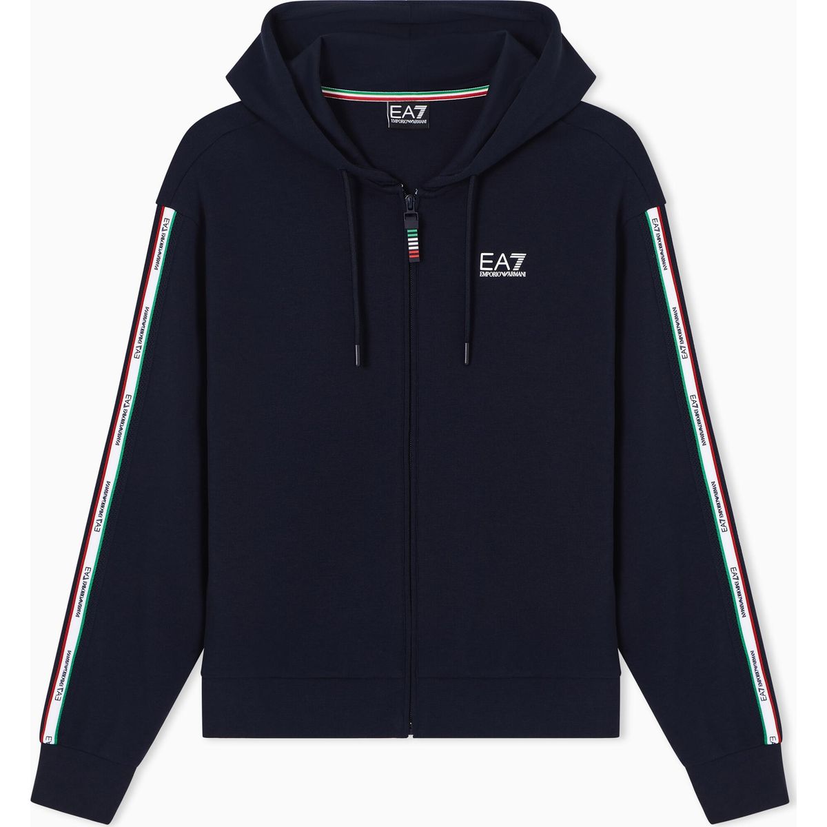 EA7 Italian Spirit Hoodie Full Zip - Italian Spirit Hoodie Full Zip armani blue (UB102) XXS 7W001222 AF12660-UB102-XXS