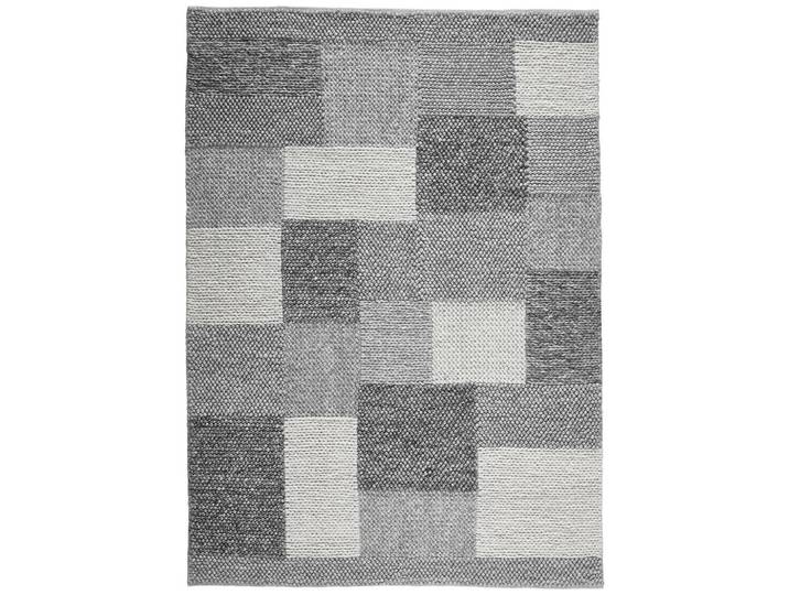 Linea Natura Handwebeteppich Nordic, Grau, Dunkelgrau, Textil, rechteckig, 160x230 cm, In verschiedenen Grössen erhältlich, Teppiche & Böden, Teppich, Webteppich
