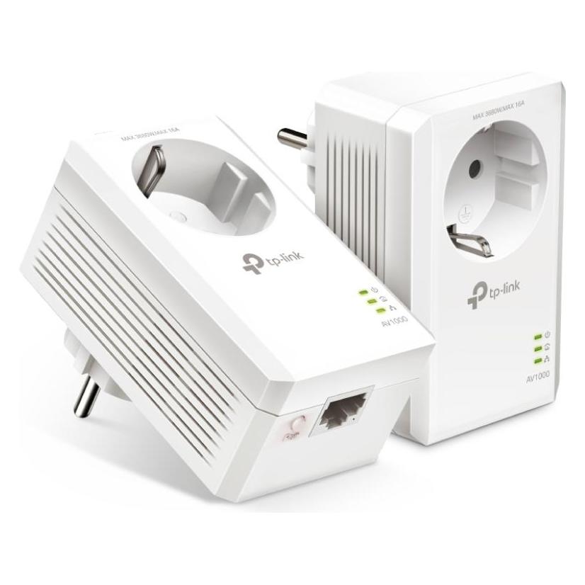 TP-Link AV1000 Gigabit Passthrough Powerline Starter Kit (1000 Mbit/s) (TL-PA7017P KIT)