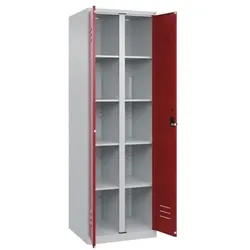 CP Wäschespind »Classic Plus zueinander zuschlagende Türen Korpus lichtgrau« Drehri rot, 80x185x50 cm
