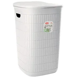 Stefanplast Domus Wäschekorb 50L, Puderweiß