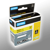 Dymo Label Band IND 18491 (S0718090) schwarz auf gelb 19mm x 3,5m Nylon flexibel