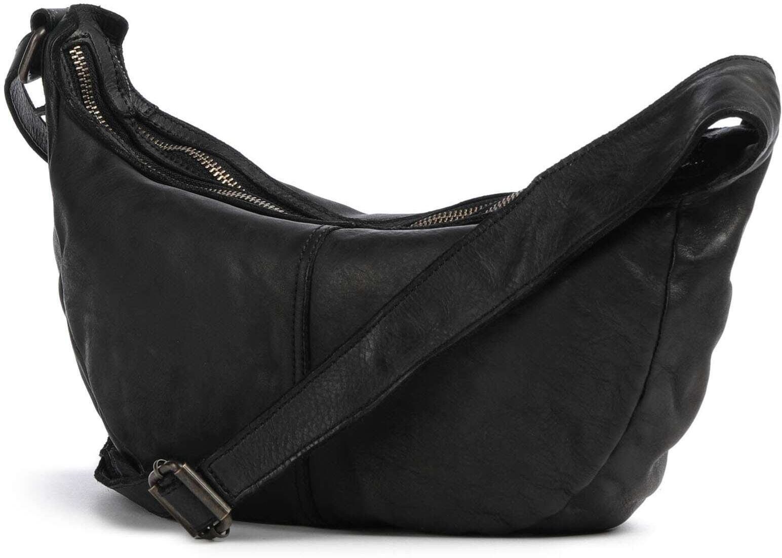 Harold's Submarine Umhängetasche aus Leder, schwarz