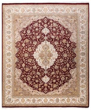 Overton Hand Knotted Wool Vintage Inspired Traditional Mogul Red Area Rug - 8 x 10