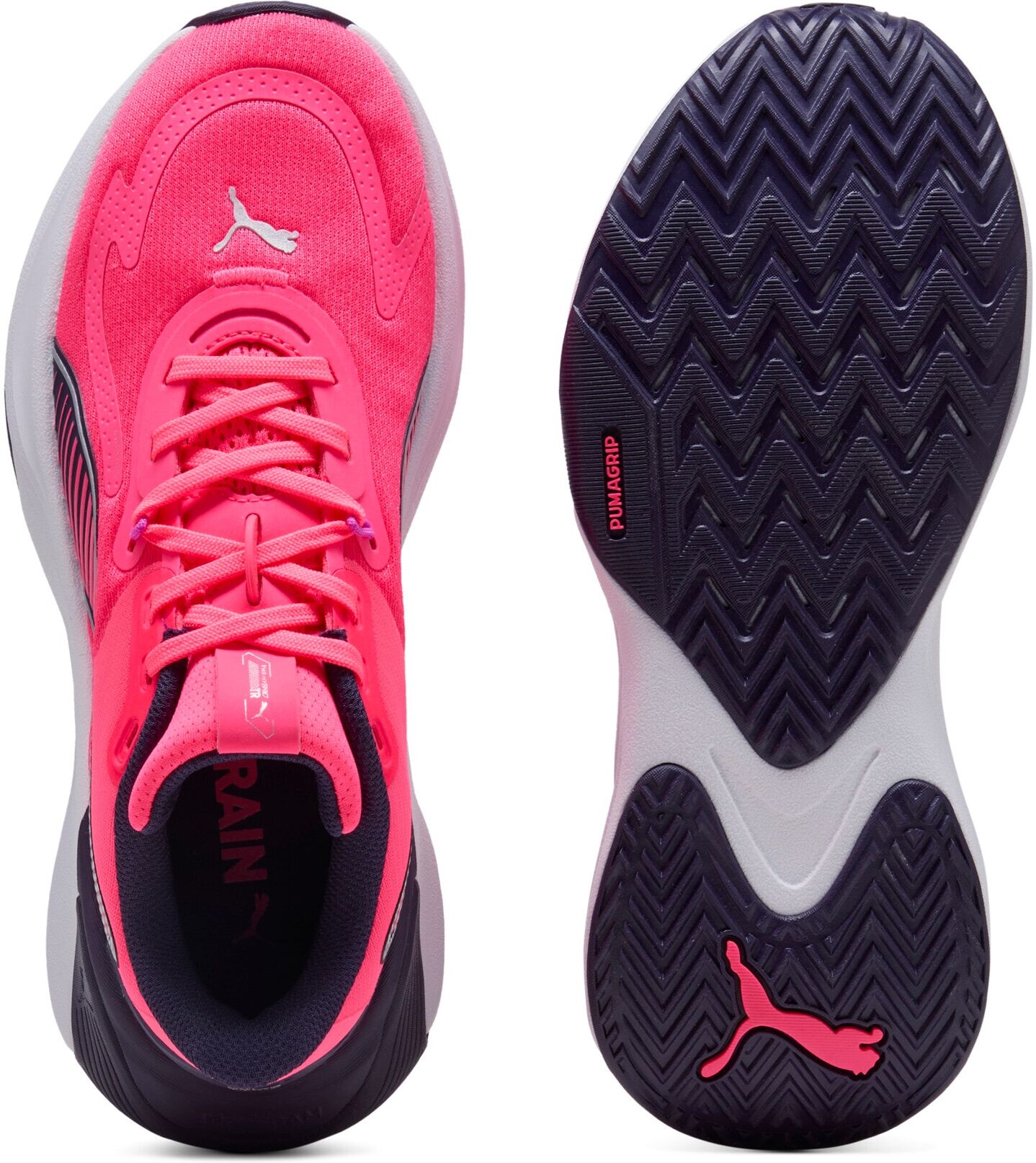 Trainingsschuh PUMA "PWR HYBRID TR WNS", Damen, Gr. 38,5, pink (pure pink, electric orchid, deep plum, puma weiß, puma silber), Textil, Schuhe Trainingsschuh, mit PROFOAM-Dämpfung für Hybrid Training pure pink, electric orchid, deep plum, puma weiß, puma 