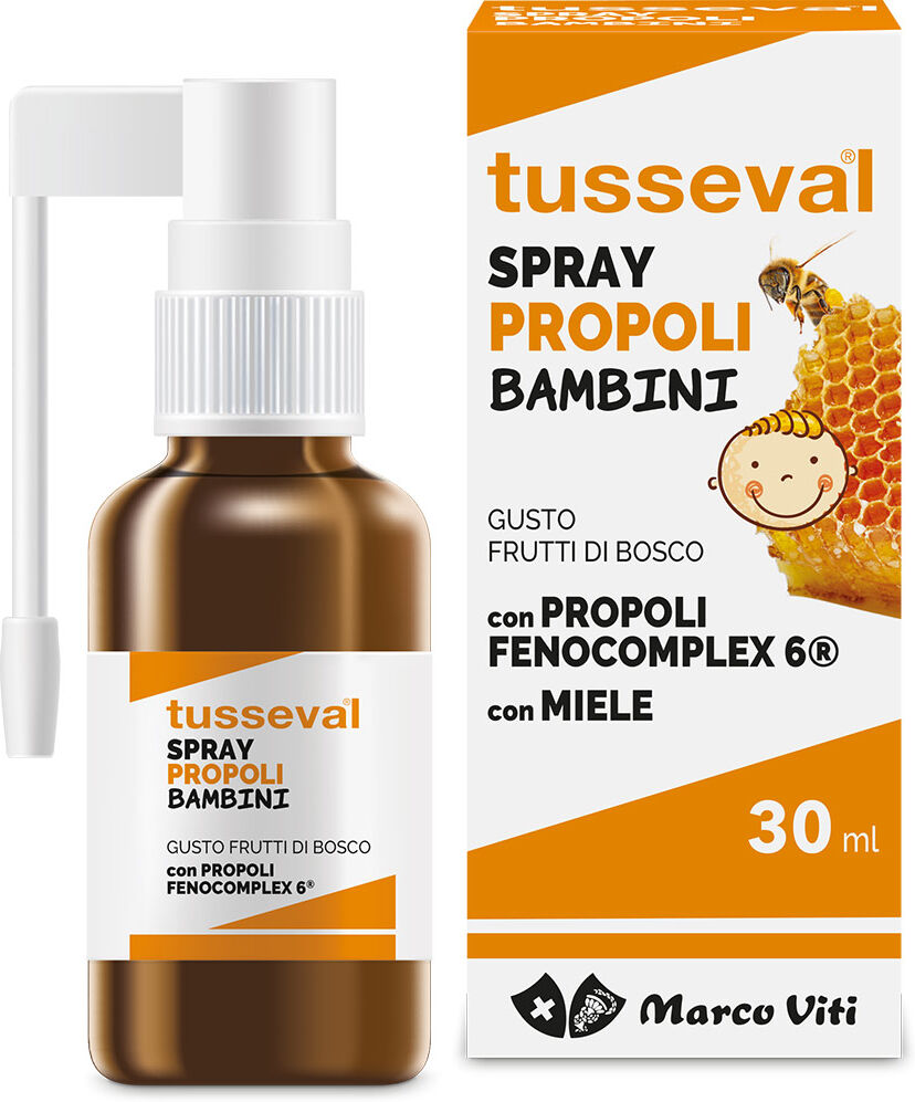 MARCO VITI FARMACEUTICI S Tusseval, Spray Propoli Bambini, 30 ml