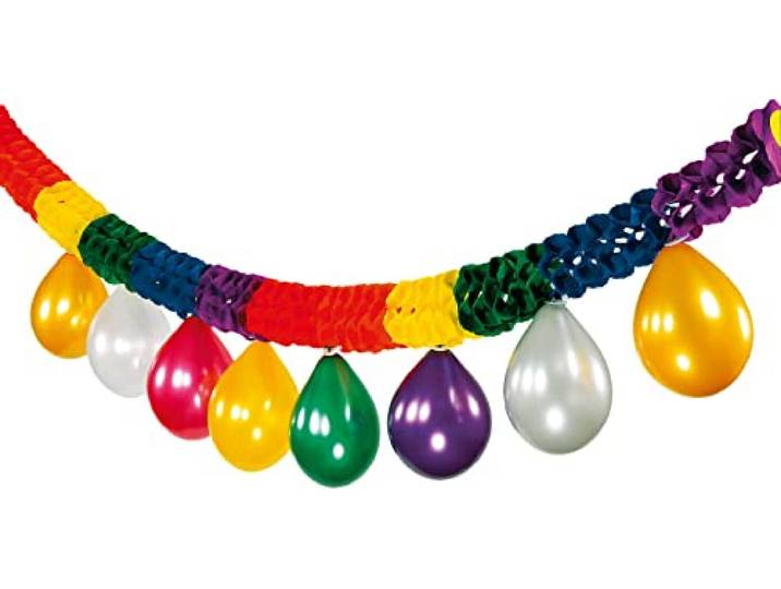 Amscan 450008 Decoratieset slinger met ballonnen, decoratie, feestketting, verjaardag, carnaval
