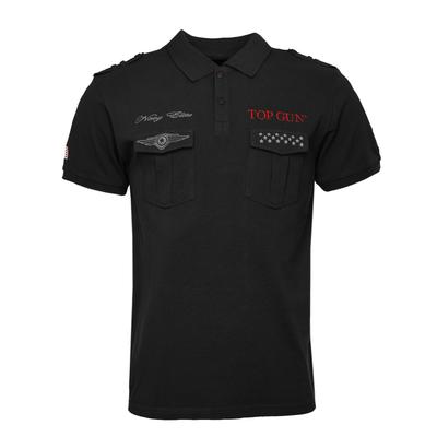 T-Shirt TOP GUN "TG20213003", Herren, Gr. 48S, schwarz, 100% Baumwolle, Shirts T-Shirt
