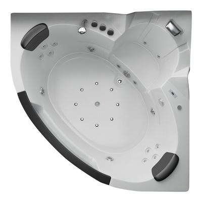 Whirlpool Sprudelwanne Sprudelbad Eckwanne Badewanne Whirlwanne Massagewanne Badewanne Düsen LED Badezimmer Badzubehör Villa Carlotta 1,4 m Jet-Line