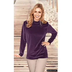 Baumwoll-Shirt in brombeer in Größe 48/50 von DW-Shop, Brombeer, 48/50