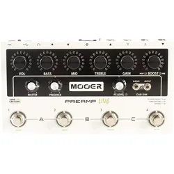 Mooer - Preamp Live (Gitarre), Effektpedal, Weiss, Schwarz, Silber