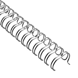 100 Premium Metall Binderücken A4 - Drahtringe Ø= 14,3mm silber n.c., 9/16"Teil.3:1-34 Schlaufen Metallbinderücken - Drahtkämme/Bindekämme vom Fachhandel - Drahtbinderücken für Dokumente 100 St.,