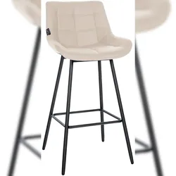 Proregal CHEFGASTRO Barhocker GOLDEN GATE Kunstleder HxBxT 104x49x56cm Creme Barstuhl