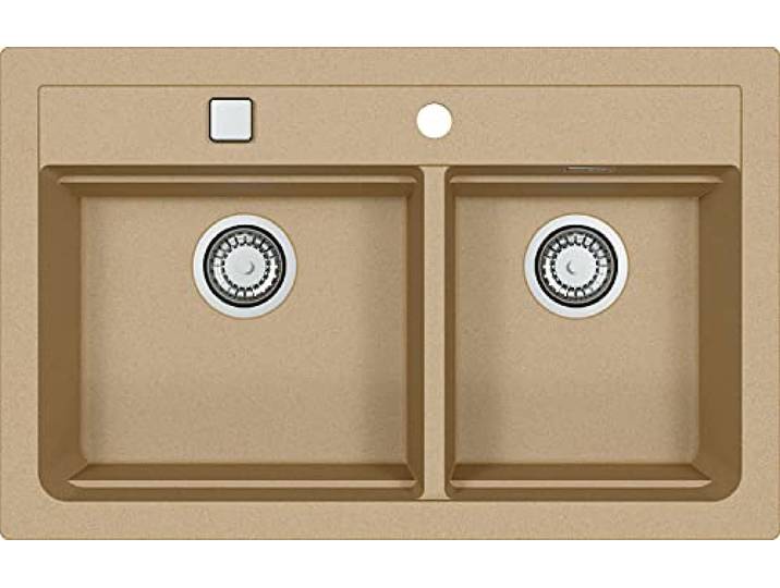 Alveus 1132000 ATROX 50 Küchenspüle Unterputz oder Unterebene aus Granit, Beige
