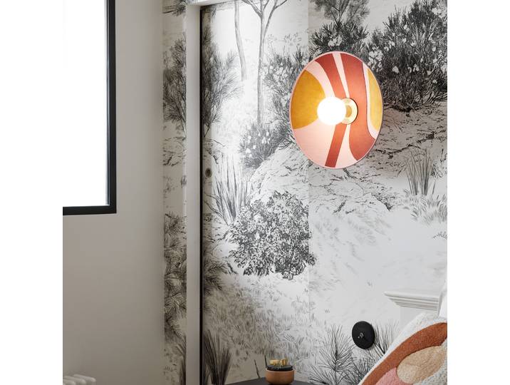 Sonia Laudet applique murale Ø 40 cm rose - MARKET SET - Salon / séjour - Design - Tissu / textile - Rond