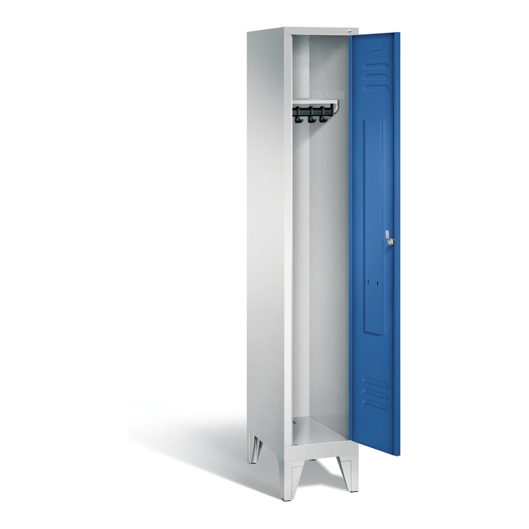 C+P Garderobenschrank Classic, H1850xB320xT500mm, Front Enzianblau, Korpus Lichtgrau (8010-10) ; C + P Möbelsysteme (8010-10|S10001)