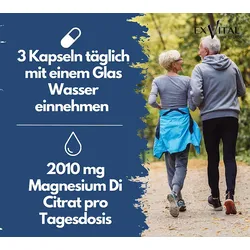 EXVital® Tri-Magnesium Dicitrat, hochkonzentriert, 180 Kapseln