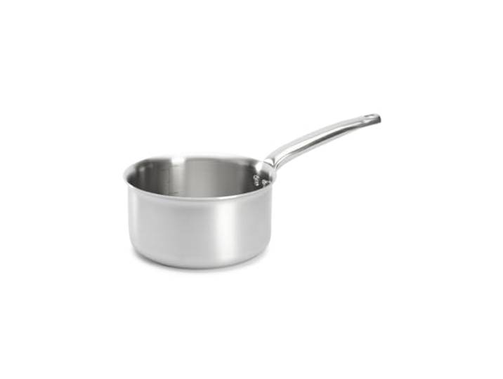 De Buyer - Casserole en inox 3 couches ALCHIMY - 18 cm Fabriquée en France\, Maîtrise de la Cuisson\, Inox 18/10\, Tous Feux + Four\, Finition Poli Brossé