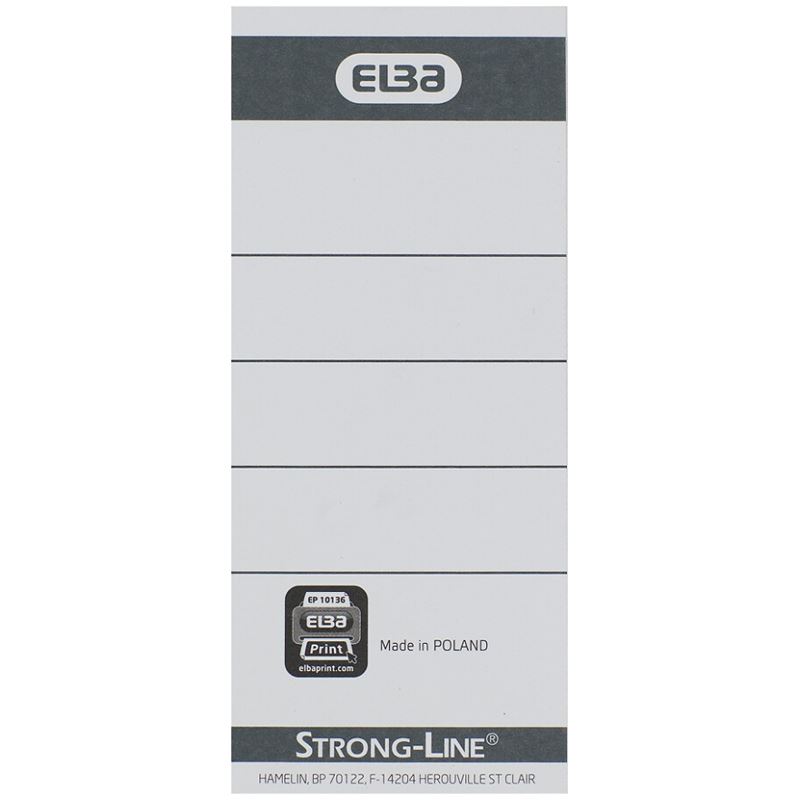 ELBA 10 Einsteck-Rückenschilder weiß für 8,0 cm Rückenbreite (400087754)