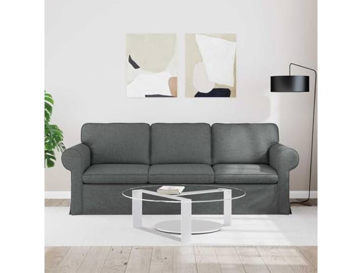 KTHLBRH Sofa dunkelgrau 215 x 82 x 80 cm Stoff Modular, Metallgestell, bequemer Sitz, einfache Reinigung, Verwendung im Innenbereich