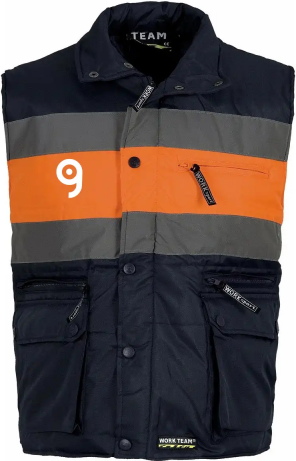 Gilet alta visibilità bicolore imbottito 100% poliestere Personalizzate o neutre Workteam