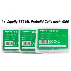 Prebuilt Coil SS316L 100 Stück by Vapefly 24GA 0,50mm